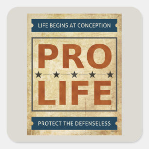 Pro Life Billboard Square Sticker