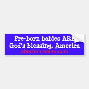 pro-life blessing bumper sticker