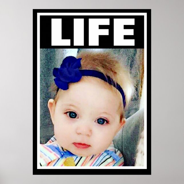 PRO-LIFE BLUE EYED BABY GIRL INFANT LIFE POSTER (Front)