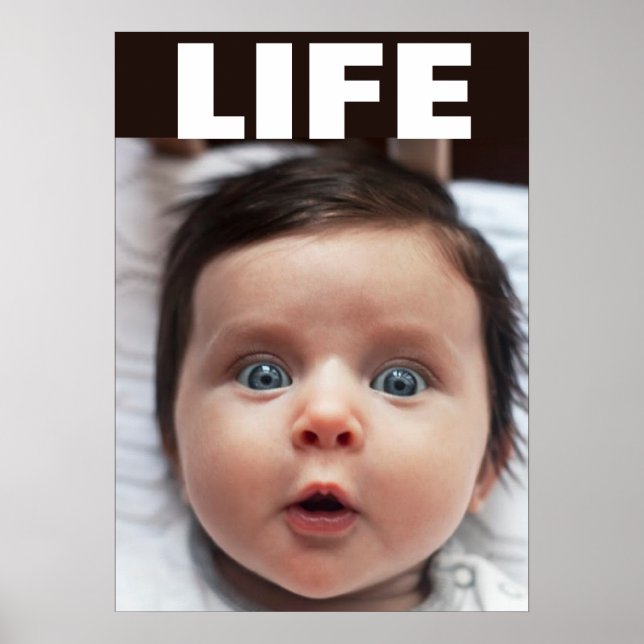 PRO-LIFE BLUE EYED BABY INFANT LIFE POSTER (Front)