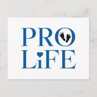 Pro Life Blue Postcard