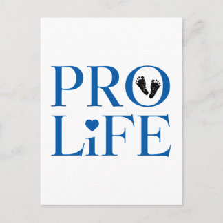 Pro Life Blue Postcard