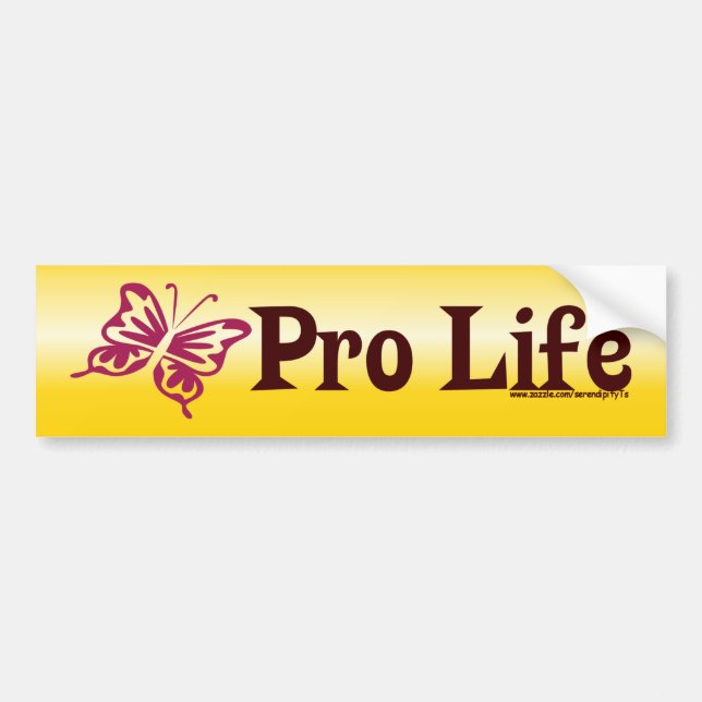 Pro Life Bumper Sticker (Front)