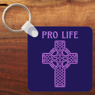 Pro-Life Catholic Cross Throw Pillow Keychain