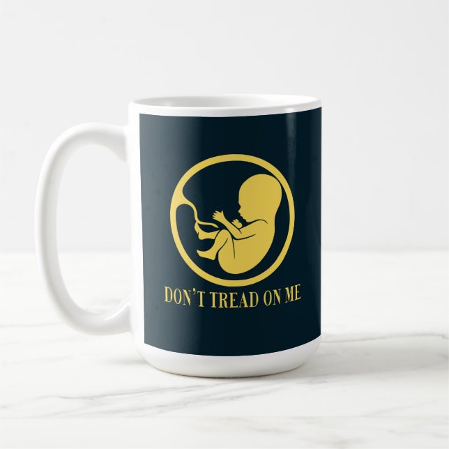 Pro Life Catholic Don't Tread on Me Mug (Left)
