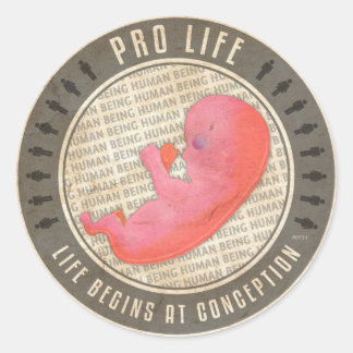 Pro Life Classic Round Sticker