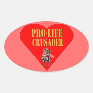 PRO LIFE CRUSADER OVAL STICKER