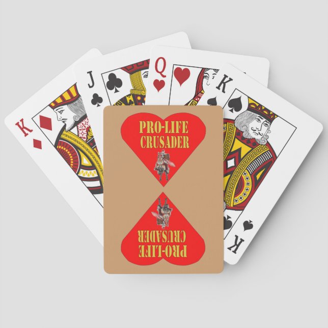 PRO LIFE CRUSADER PLAYING CARDS (Back)