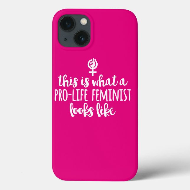 Pro-Life Feminist iPhone 6 phone case (pink) (Back)