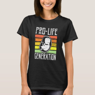 Pro-Life Generation Unborn Baby Art Anti-Abortion  T-Shirt