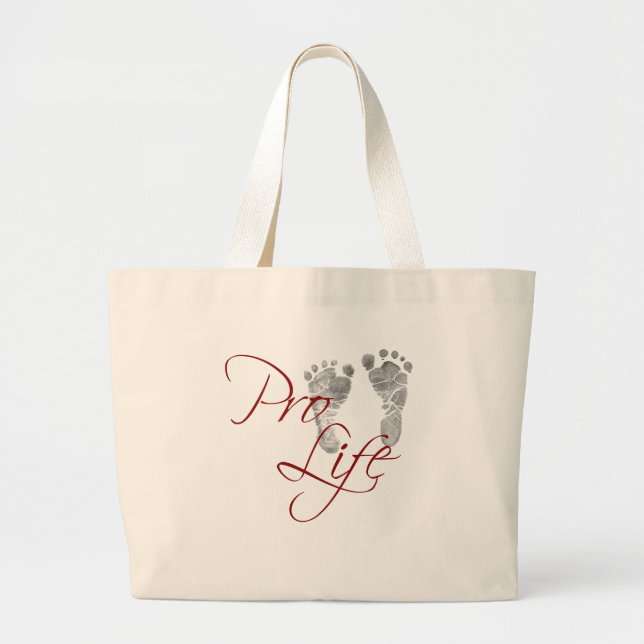 Pro Life Large Tote Bag (Front)