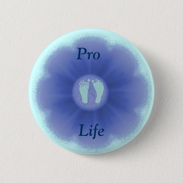 Pro Life Little Feet 6 Cm Round Badge (Front)