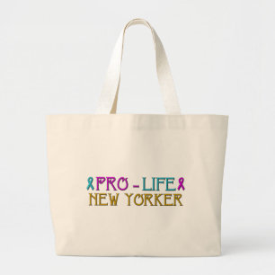 Pro-Life New Yorker Large Tote Bag