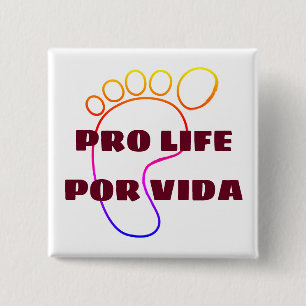 Pro life por vida pin