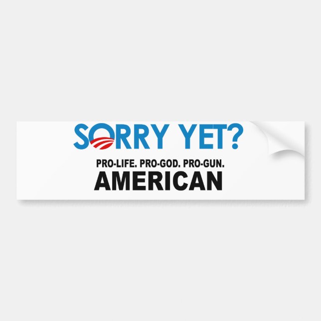 Pro-life. Pro-God. Pro-Gun American Bumper Sticker (Front)