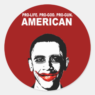 PRO-LIFE. PRO-GOD. PRO-GUN AMERICAN CLASSIC ROUND STICKER