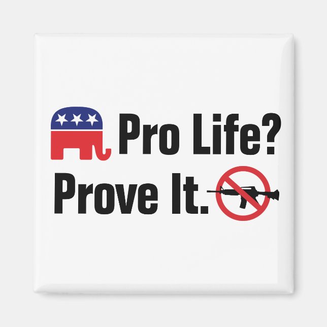 Pro Life? Prove It - Ban Assault Weapons Car Magnet (Front)