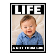 Pro-Life Smiling Down Syndrome Baby Boy Life Gift