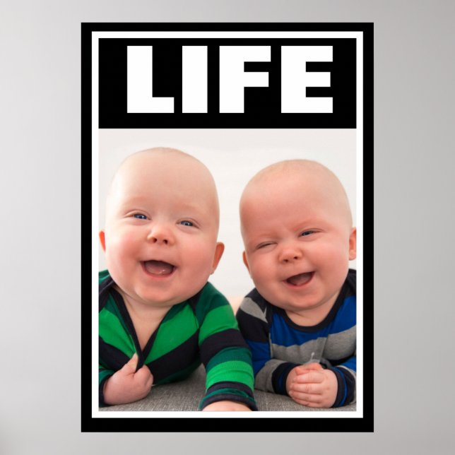 PRO-LIFE SMILING TWIN BABY BOYS POSTER (Front)