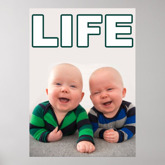 PRO-LIFE TWIN BABIES RIGHT TO LIFE POSTER (Front)