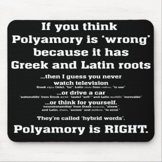 Pro-Literate Polyamory Mousepad - Black