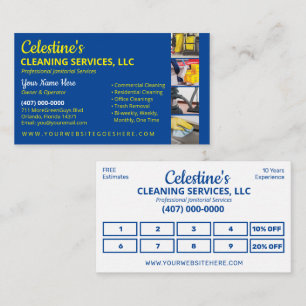 Pro Loyalty Cleaning/Janitorial Housekeeping Business Card