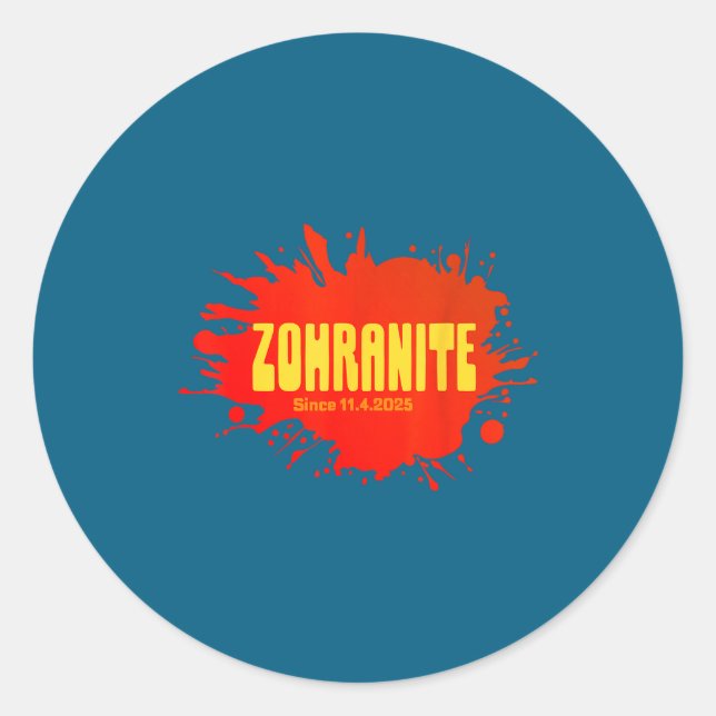 Pro Mayor Zohran Mamdani Fun Nickname For Mamdani  Classic Round Sticker (Front)