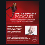 Pro Microphone, Podcaster, Podcast Advertising Flyer<br><div class="desc">Pro Microphone,  Podcaster,  Podcast Advertising Flyer by The Business Card Store.</div>