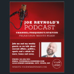 Pro Microphone, Podcaster, Podcast Advertising Flyer<br><div class="desc">Pro Microphone,  Podcaster,  Podcast Advertising Flyer by The Business Card Store.</div>