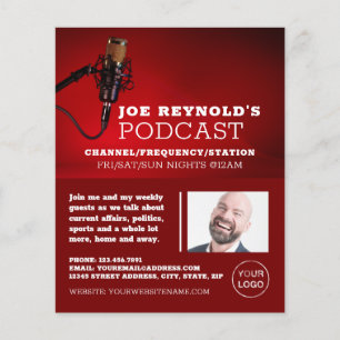 Pro Microphone, Podcaster, Podcast Advertising Flyer