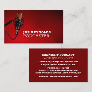 Pro Microphone, Podcaster, Podcast Business Card