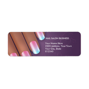 Pro Nail Salon Return Address Label