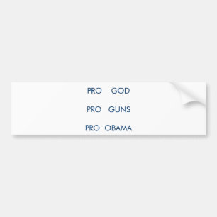 pro obama and guns bumper sticker
