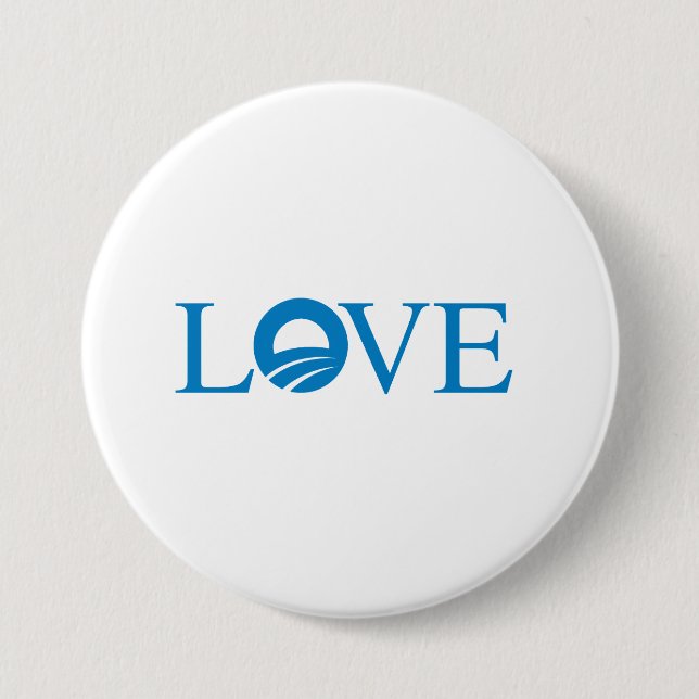Pro-Obama - LOVE -- 7.5 Cm Round Badge (Front)