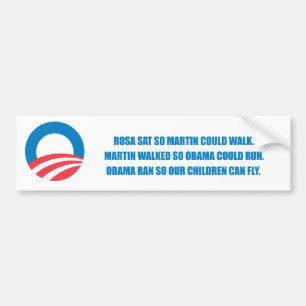 Pro-Obama - MARTIN WALKED SO OBAMA COULD RUN Bumper Sticker