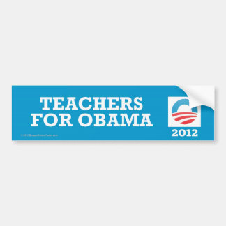 Pro-Obama Teachers For Obama Bumper Sticker
