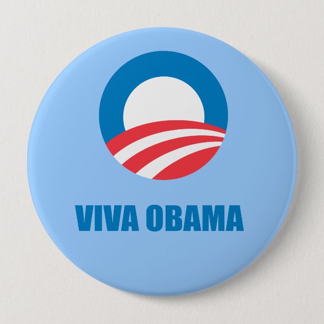 Pro-Obama - VIVA OBAMA 10 Cm Round Badge (Front)