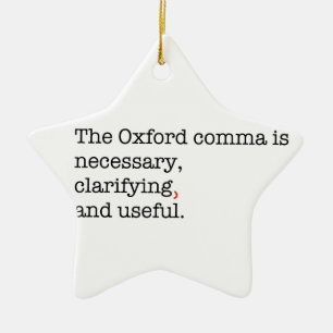 Pro-Oxford Comma Ceramic Tree Decoration
