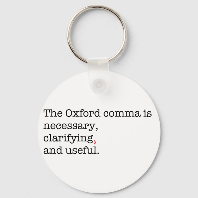 Pro-Oxford Comma Key Ring (Front)