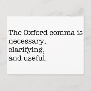 Pro-Oxford Comma Postcard