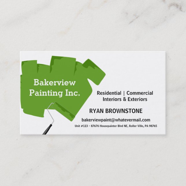 Pro Painting Company House Painter Business Card (Front)