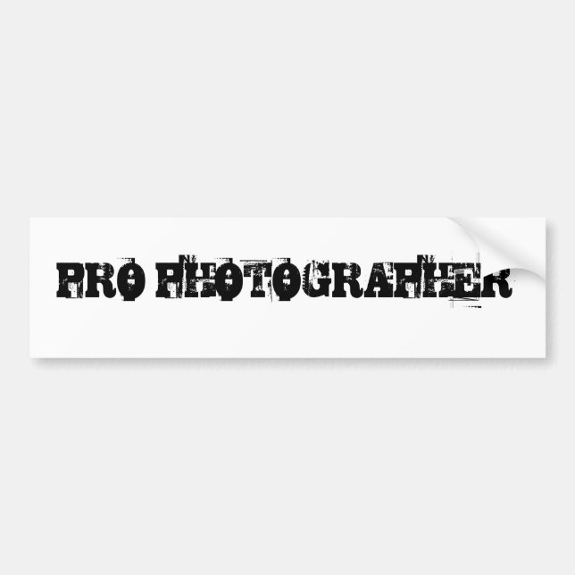 PRO PHOTOGRAPHER Bumper Sticker (Front)