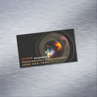Pro Photography (Camera Lens) Magnetic Business Card