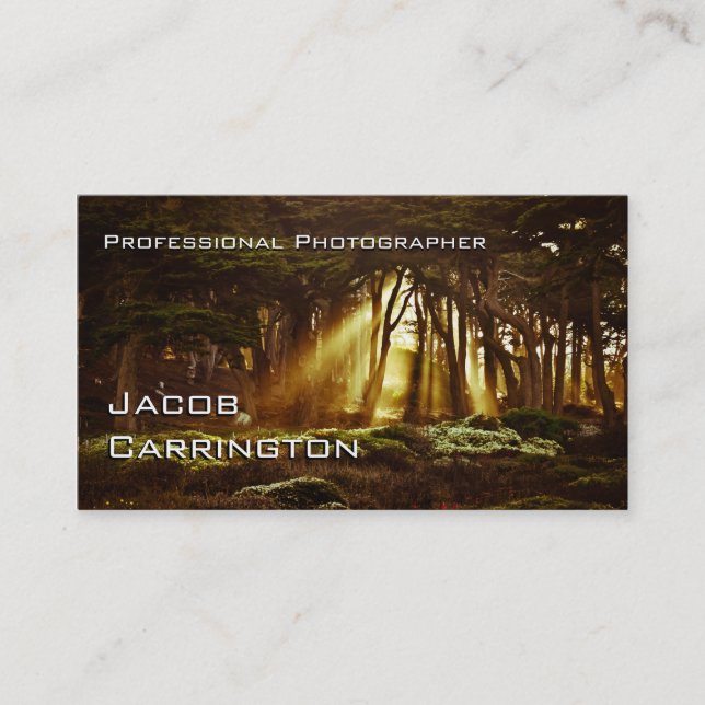 Pro Photography (Forest 3) Business Card (Front)
