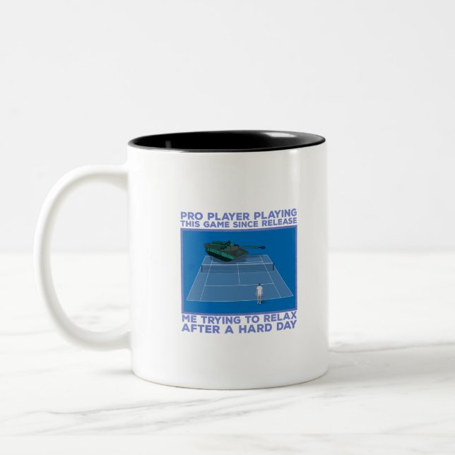 Pro Player Playing This Game Two-Tone Coffee Mug (Left)