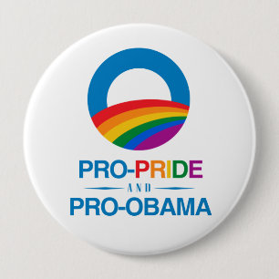 Pro-Pride and Pro-Obama 10 Cm Round Badge