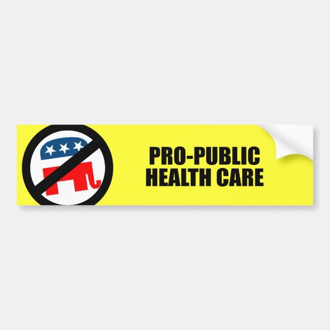 Pro-Public Health Care Bumper Sticker (Front)