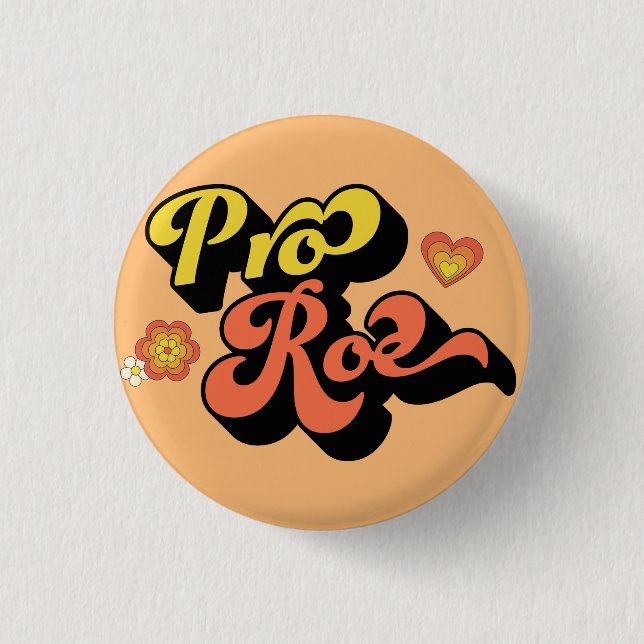 Pro Roe Retro 3 Cm Round Badge (Front)