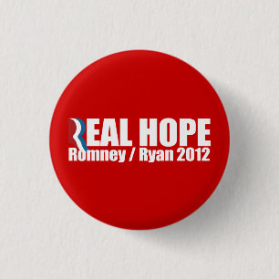 PRO-ROMNEY - ROMNEY RYAN ARE REAL HOPE -- .png 3 Cm Round Badge
