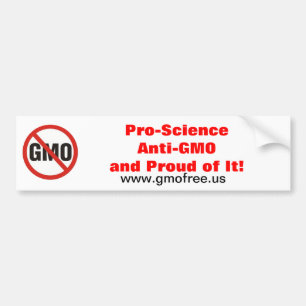 Pro-Science Anti-GMO Bumper Sticker